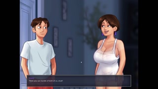 Step Mom Shares Bed | Threesome with Stepmom and Stepmom's Best Friend(18+) - Summertime Saga Gameplay