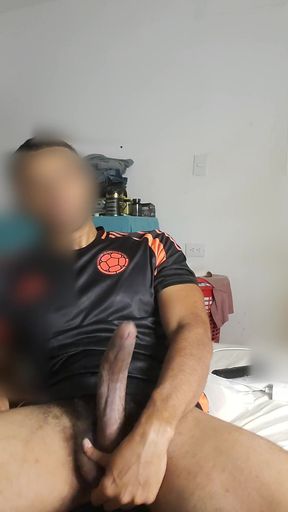 Colombian Soccer Player Enjoying