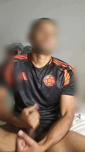 Colombian Soccer Player Enjoying