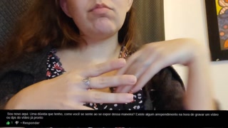 Naughty camgirl answering followers. Get turned on by her voice saying random things.