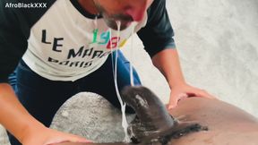 Afroblackxxx Gives Merciless Oral to Deepthroatxxxxl