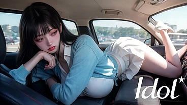 A respectable man picked up an Asian girl on the road and fucked her in his car [AI]