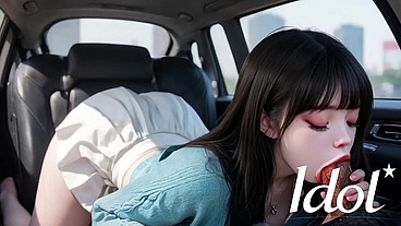 A respectable man picked up an Asian girl on the road and fucked her in his car [AI]