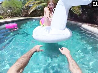 Redhead Cum Bitch Gets Her Snatch Turned Into A Sprinkler