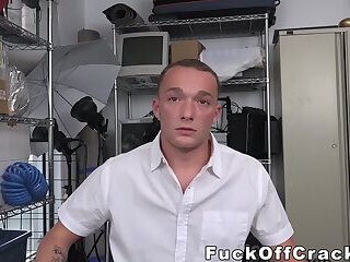 Young straighty ass slammed at the BBC office