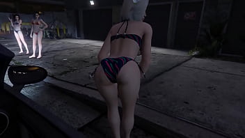 GTA 5 - Michael picks up a Cute Bikini Babe and has Sex