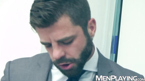 ”Suited stud Hector de Silva wrecks Emir Boscattos butt hard”