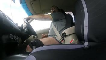 Wanking in the car