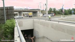 ”Titty Romanian beautiful babe booty ravaged outdoor”