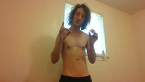 Topless Transgirl Taking Hormone Replacement Pills; Almost a Year on Hrt