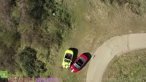 Outdoors Fast Epic Jerking Near Cars Purple Bitch Mia Bandini Sia Siberia, featuring  Mia Bandini