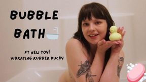 Bubble Bath with Vibrating Rubber Duck