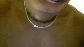 Ebony Model Shumba Plays with His Dick