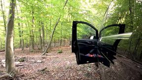 German Babe Sucks 2 Guys Outside Til They Cum in Her Mouth