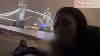 London bridge Public blowjob and balls sucking by night