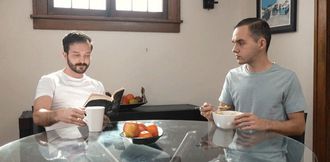 Homo Stepson gets his tight butt breakfast by DILF stepfather