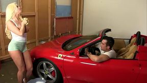 Busty nympho Britney Amber detailed my ride and polished my knob!