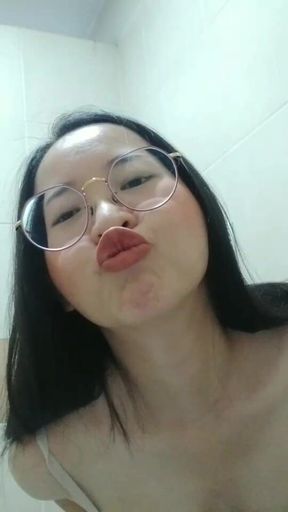 Asian cute girl shower