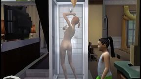 Hentai Anime Sims Shower Scene With Sexy Seduction And Pleasure