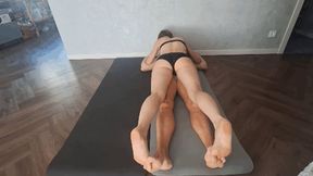 BODY PRESS PIN and sexual actions with full weight (intertwining toes) 5 FW