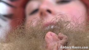 Sexy hairy all over vintage dildo
