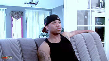 Ebony cutie Dior Millian gags on J Strokes'_ thick black cock before wild pussy pounding