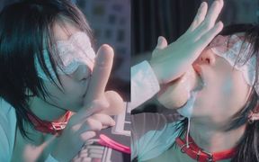 Asian Femboy Sloppy Deepthroat and Cumshot