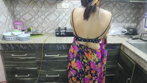 Bhabhi Alon at Home and Coming My Room to Fuck and Ride Hard Cock in Kitchen