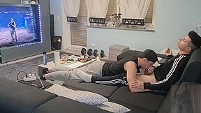 My Male Surprised Me With A Worthy Oral Pleasure Whilst I Was Gaming And I Discharged My Cum In His Throat