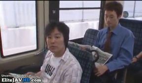 Sexy Japanese MILF Gets Naughty On Public Transportation