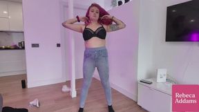 4K STRIPTEASE CASUAL OUTFIT BOUNCING TITS TEASING YOU ..