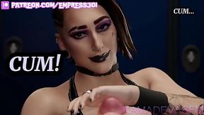 Hentai JOI: Obey The Goth Mommy And Cum For Her (femdom, boobs, degradation)