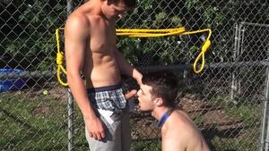 ColbyKnox: Young Pup friend sensual kissing scene