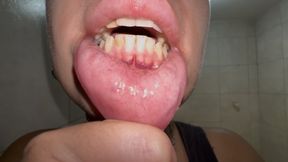 Lip Stretching Close-Up From Different Angles