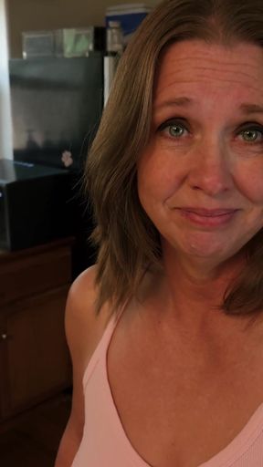 Captivating moment from &quot;Sexy Hot Mature MILF Tries A Dating App and Finds A Son of An Old Friend - A Small Town Affair&quot;