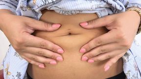 Teasing Curves of Chubby Vanessa: Czech Belly Stretches and Deep Navel Play part 2 (HD quality)