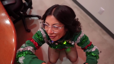 Big Titty Latina Coworker FUCKS me at Office Christmas Party for ALL to Hear