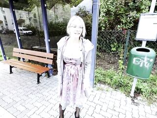 POV Anal Creampie Sex for skinny Bavarian golden-haired Cutie after Oktoberfest Pick Up at Bus Stop