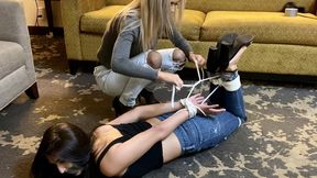 Tied Talette 3 from Internship HD-Blake LaVista escapes from her tape bondage and tickles Rosie Satin in a hogtie