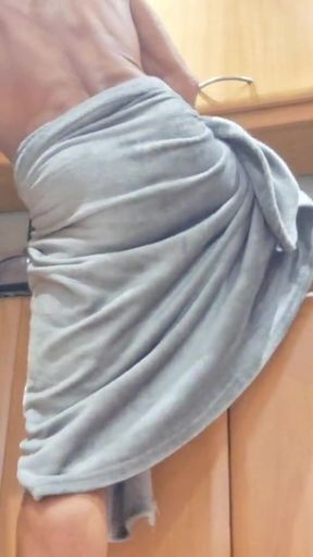 Masturbating my Big dick in the kitchen cumming hard   Clip 1