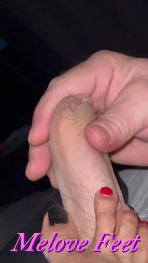 Daddy Cums on Melove Sexy Small Feet