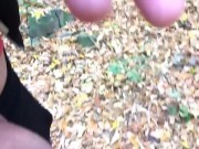 Own precum eating public