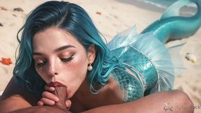 a blue-haired mermaid wanted to fuck me and my friends...so she drank a potion and got a juicy pussy and a sexy ass!! we showed that slut what real pleasure is! [ai]