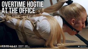 Overtime hogtie at the office 4K: Dark Princess bound orgasm