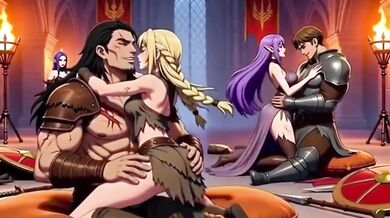 Warriors claim hot anime cum reward big boobs ass fuck