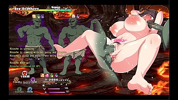Ricoche A Weak JK's Climactic Battle With Orcs [ Hentai game PornPlay ] Ep.13 cave orc gangbang with the bro orcs all night long