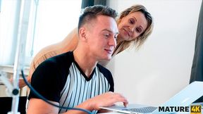 Cute-looking chick with awesome tits Vivven Veba fucked by a young man