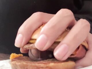 screwing a cheeseburger