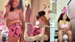 giantess bbw punishes tiny intruder with farts– female domination roleplay