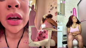 giantess bbw punishes tiny intruder with farts– female domination roleplay